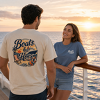 Boats and Hoes Sunset Cruising Tee