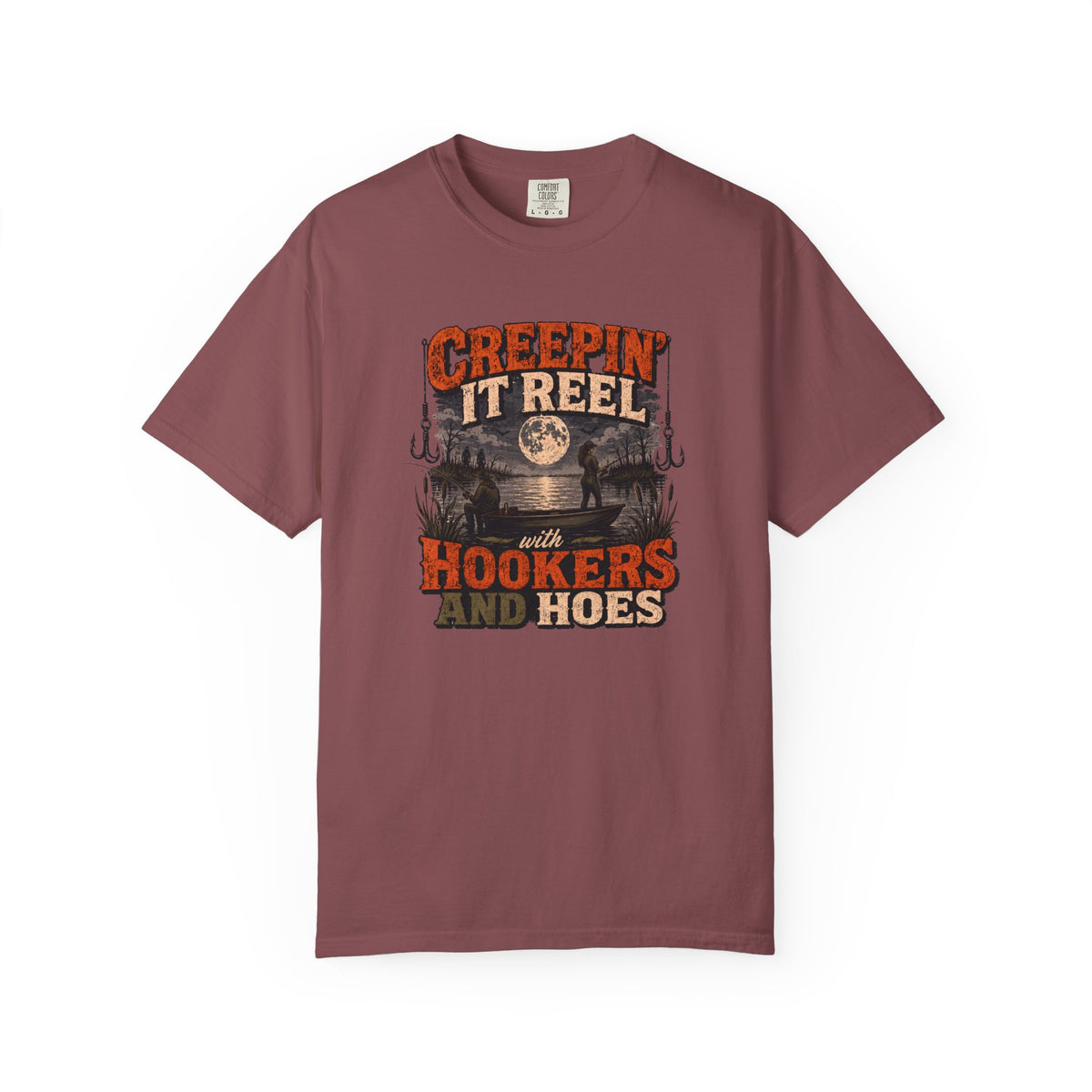 Creepin' It Reel Hookers and Hoes Fishing Tee