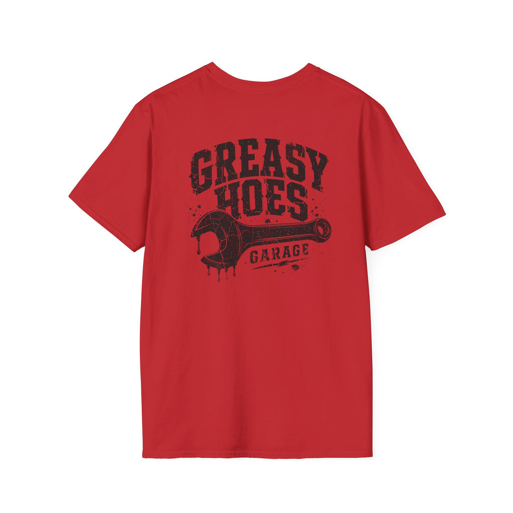 Greasy Hoes Garage Front & Back Tee – Hoes Clothes