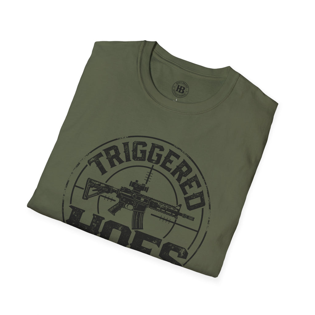 Triggered Hoes Gun Range Front Only Tee – Hoes Clothes