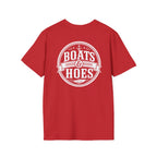 Boats and Hoes Badge Front & Back Print Tee – Hoes Clothes