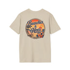 Beaches and Hoes Sunset Left Chest Full Back Print Tee – Hoes Clothes