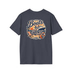 Boats and Hoes Sunset Cruising Left Chest Full Back Print Tee – Hoes Clothes