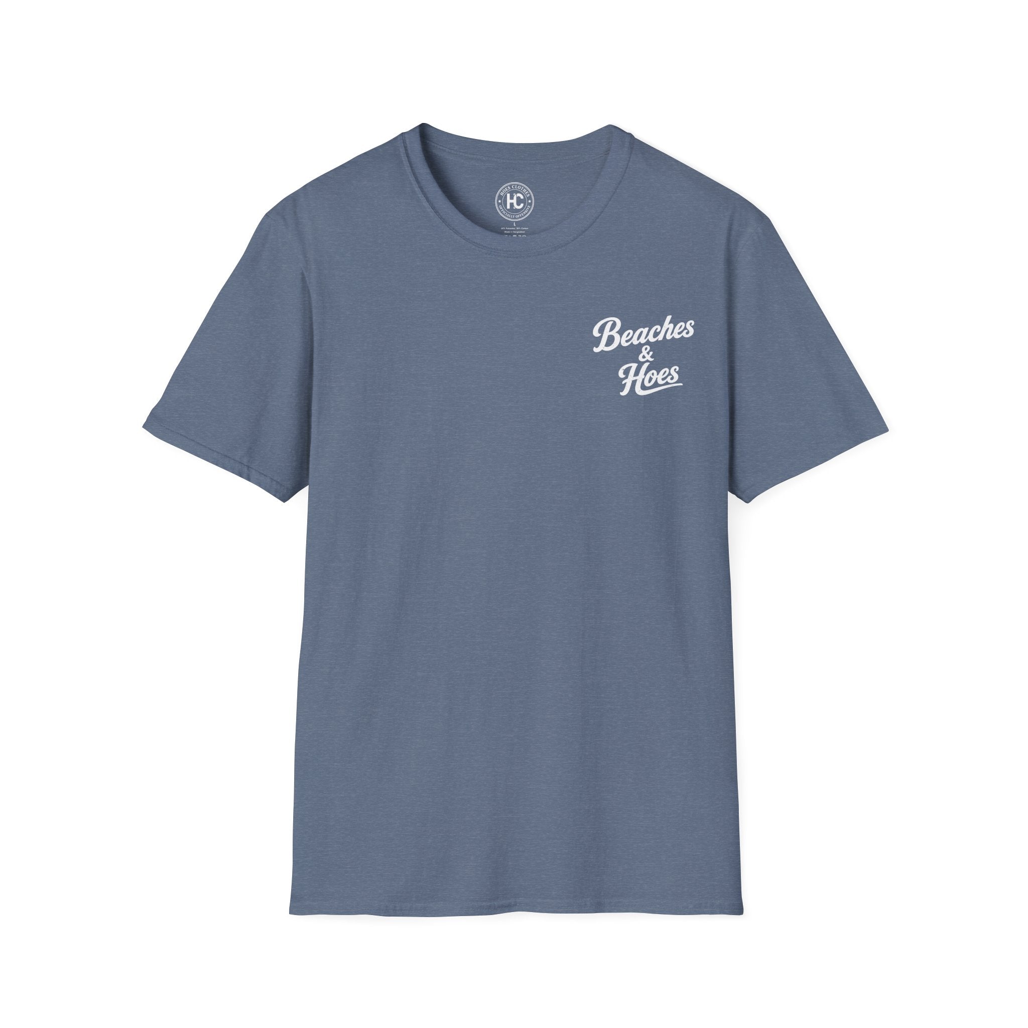 Beaches and Hoes Sunset Left Chest Full Back Print Tee – Hoes Clothes
