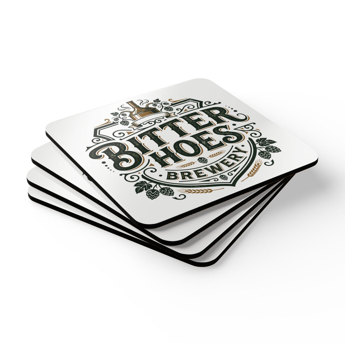 Bitter Hoes Brewery Corkwood Coaster Set