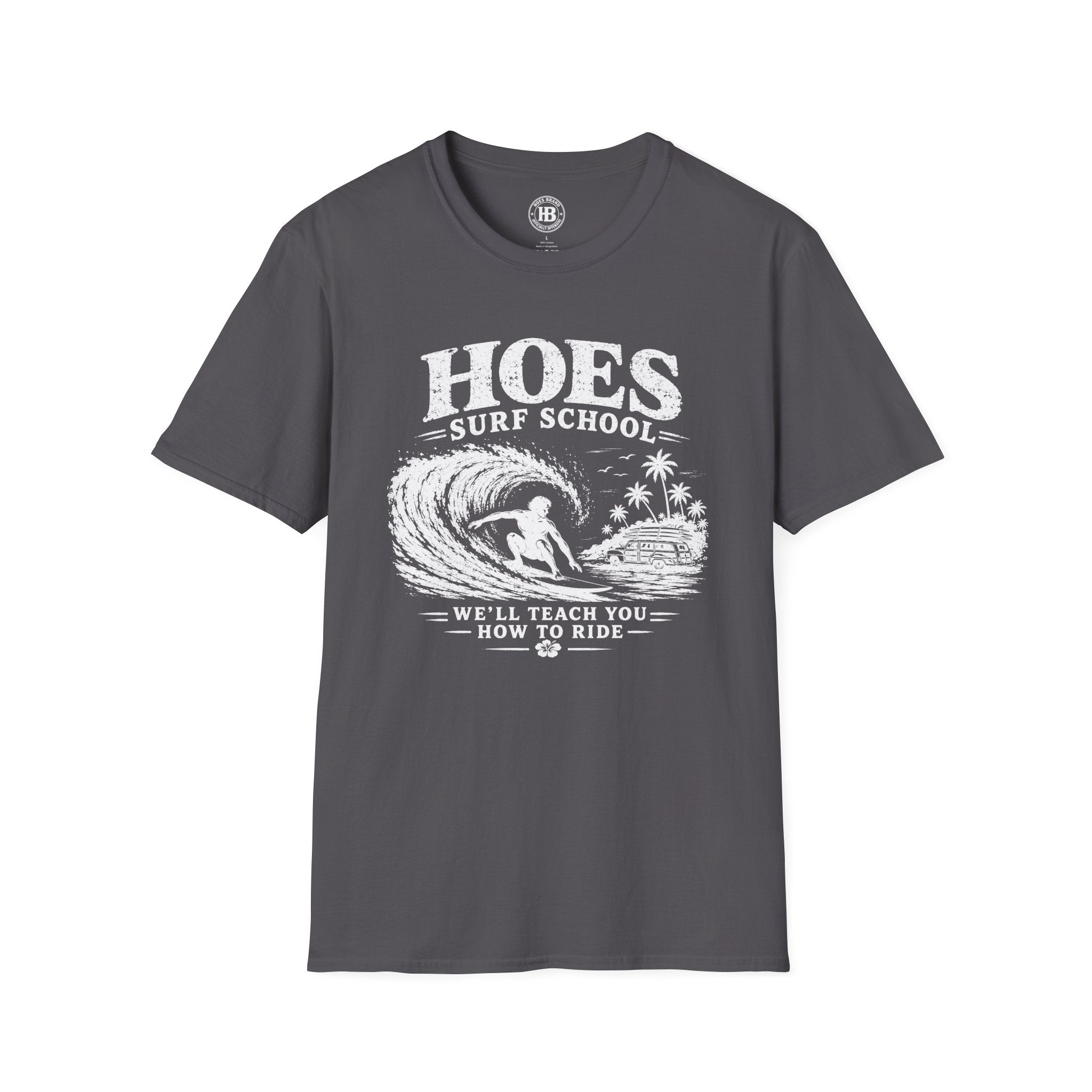 Hoes Surf School Tee – He Rides – Hoes Clothes
