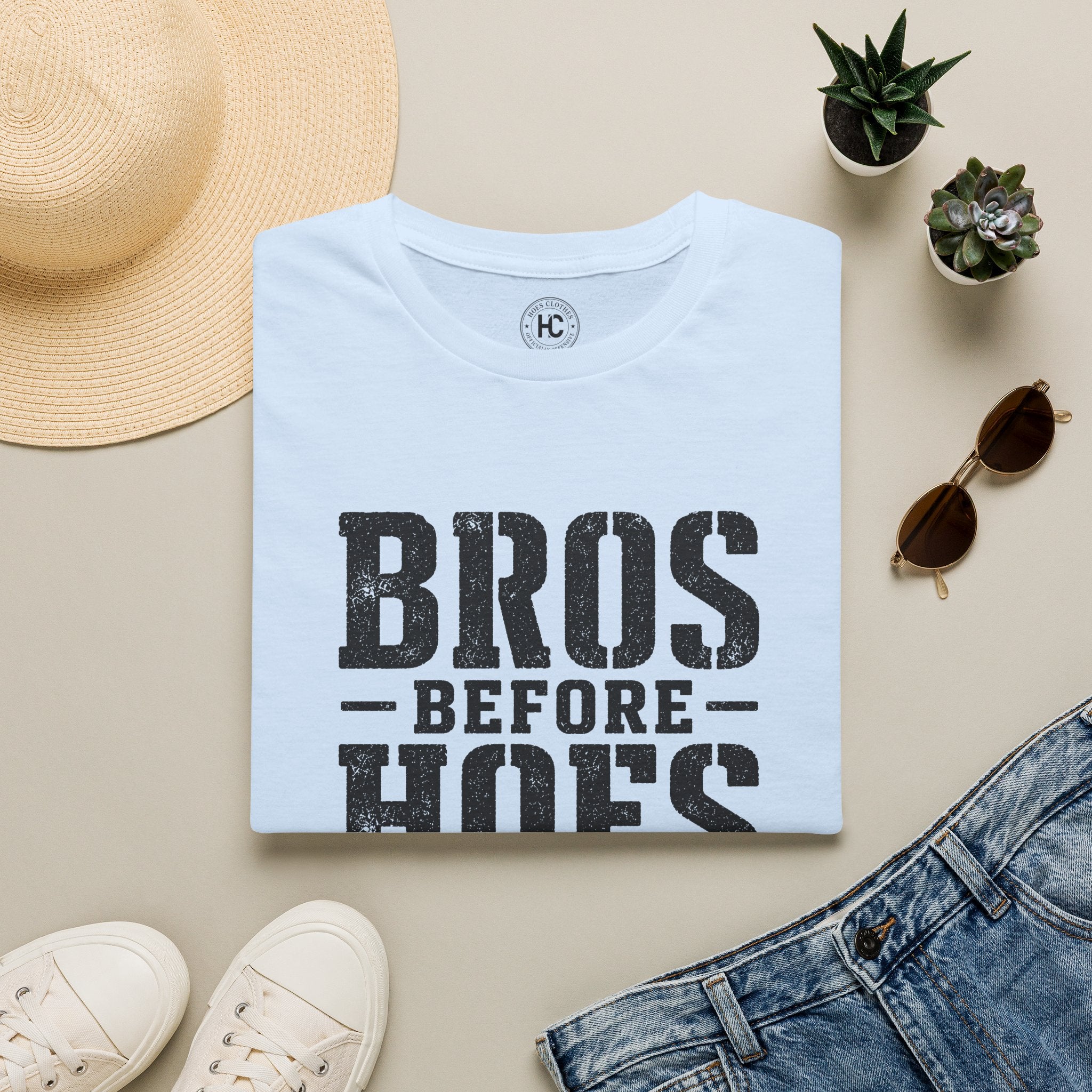 Bros Before Hoes Beer Large Front Print Tee – Hoes Clothes
