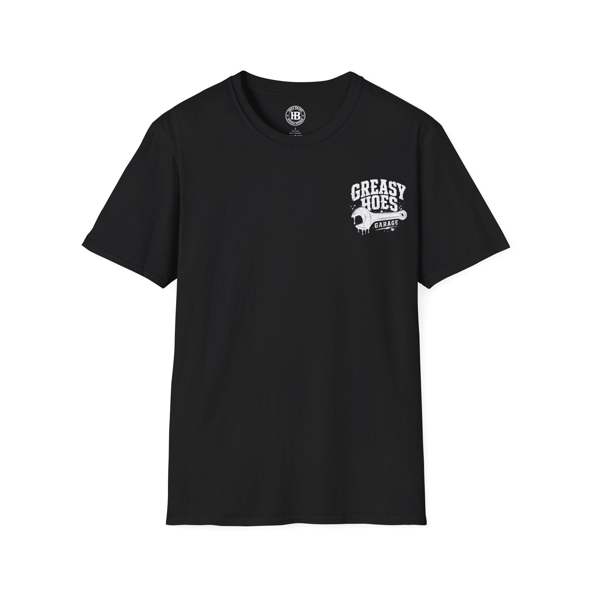 Greasy Hoes Garage Front & Back Tee – Hoes Clothes