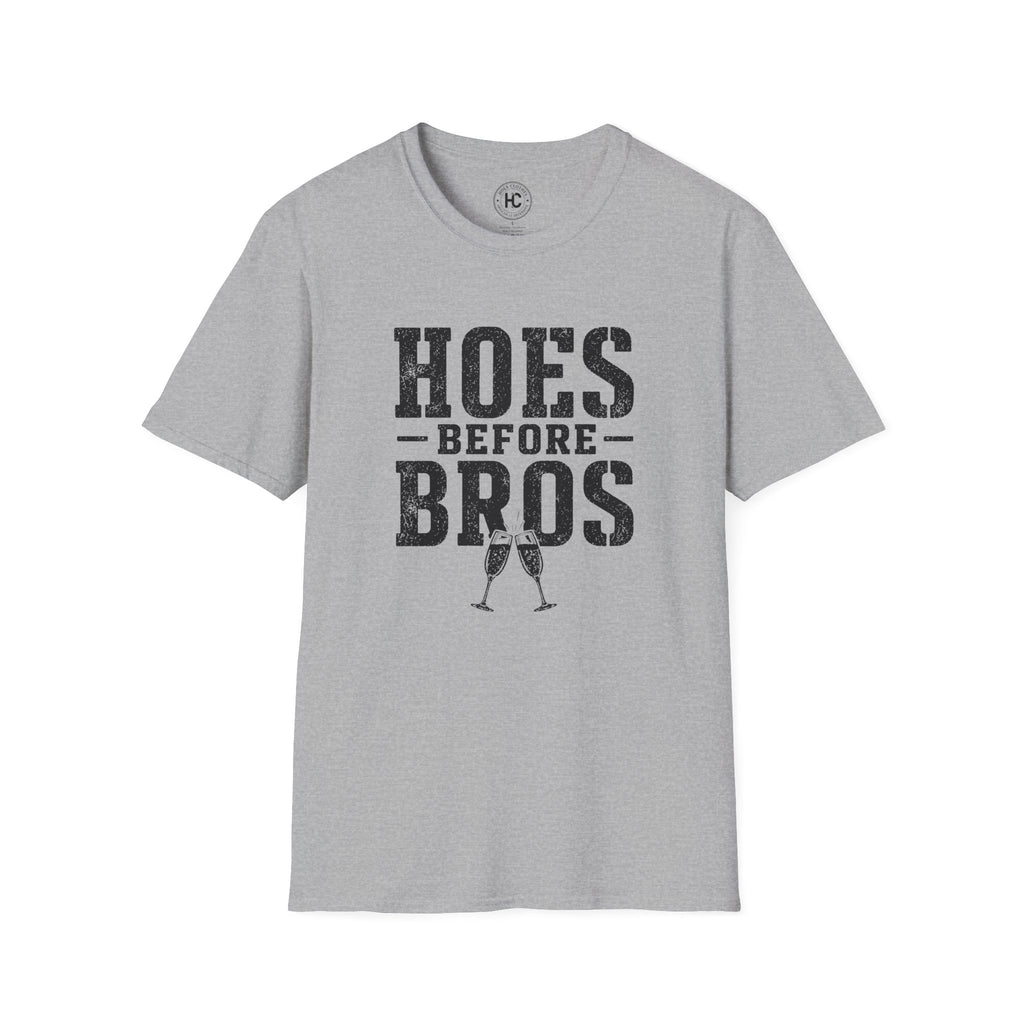 Hoes Before Bros Champagne Large Front Print Tee – Hoes Clothes