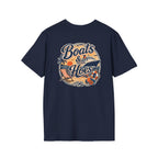 Boats and Hoes Sunset Cruising Left Chest Full Back Print Tee – Hoes Clothes