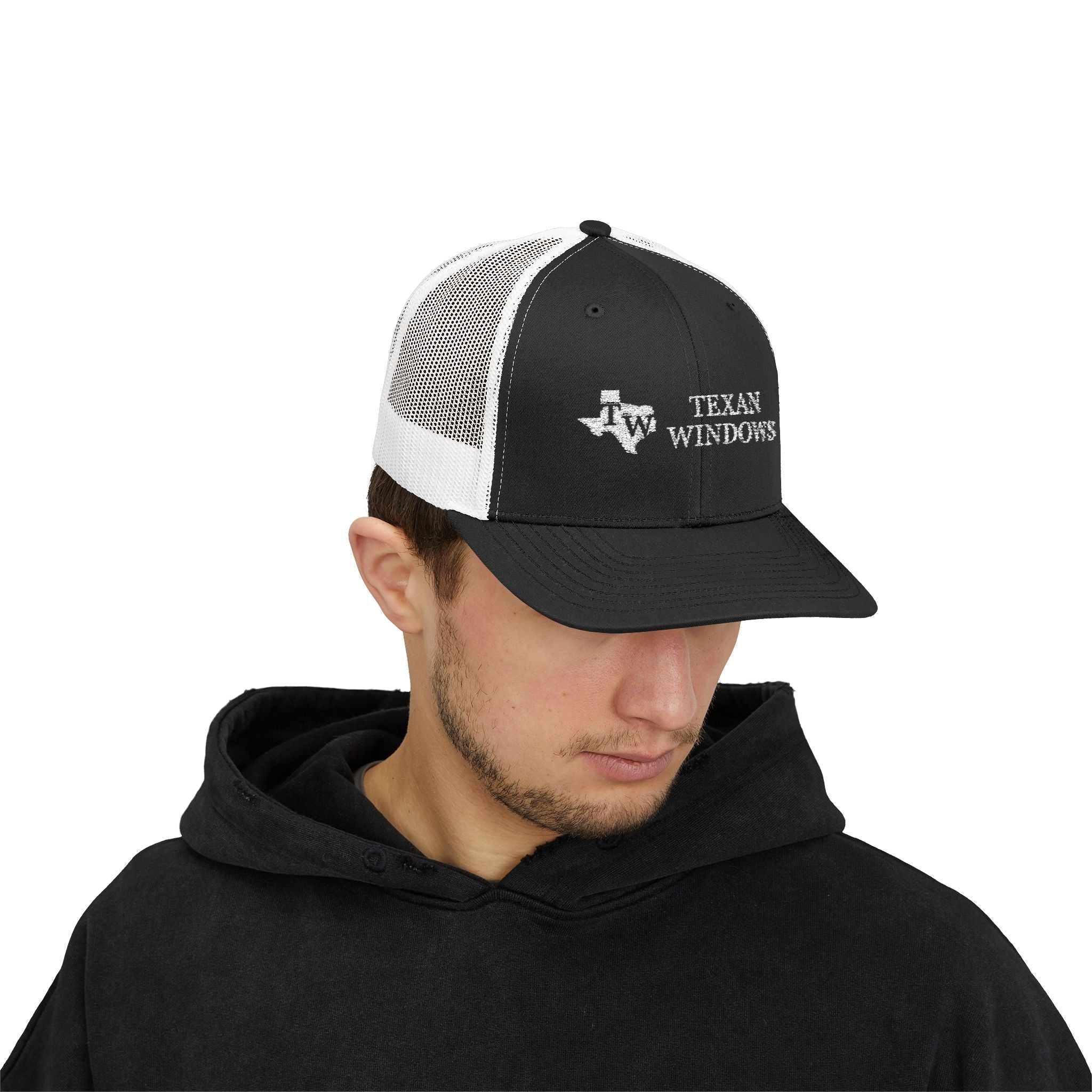TW Logo Trucker Hat - Adjustable Snapback Mesh Cap
