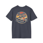 Boats and Hoes Sunset Pontoon Left Chest Full Back Print Tee – Hoes Clothes