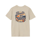 Boats and Hoes Sunset Cruising Left Chest Full Back Print Tee – Hoes Clothes