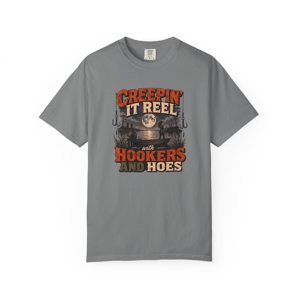 Creepin' It Reel Hookers and Hoes Fishing Tee