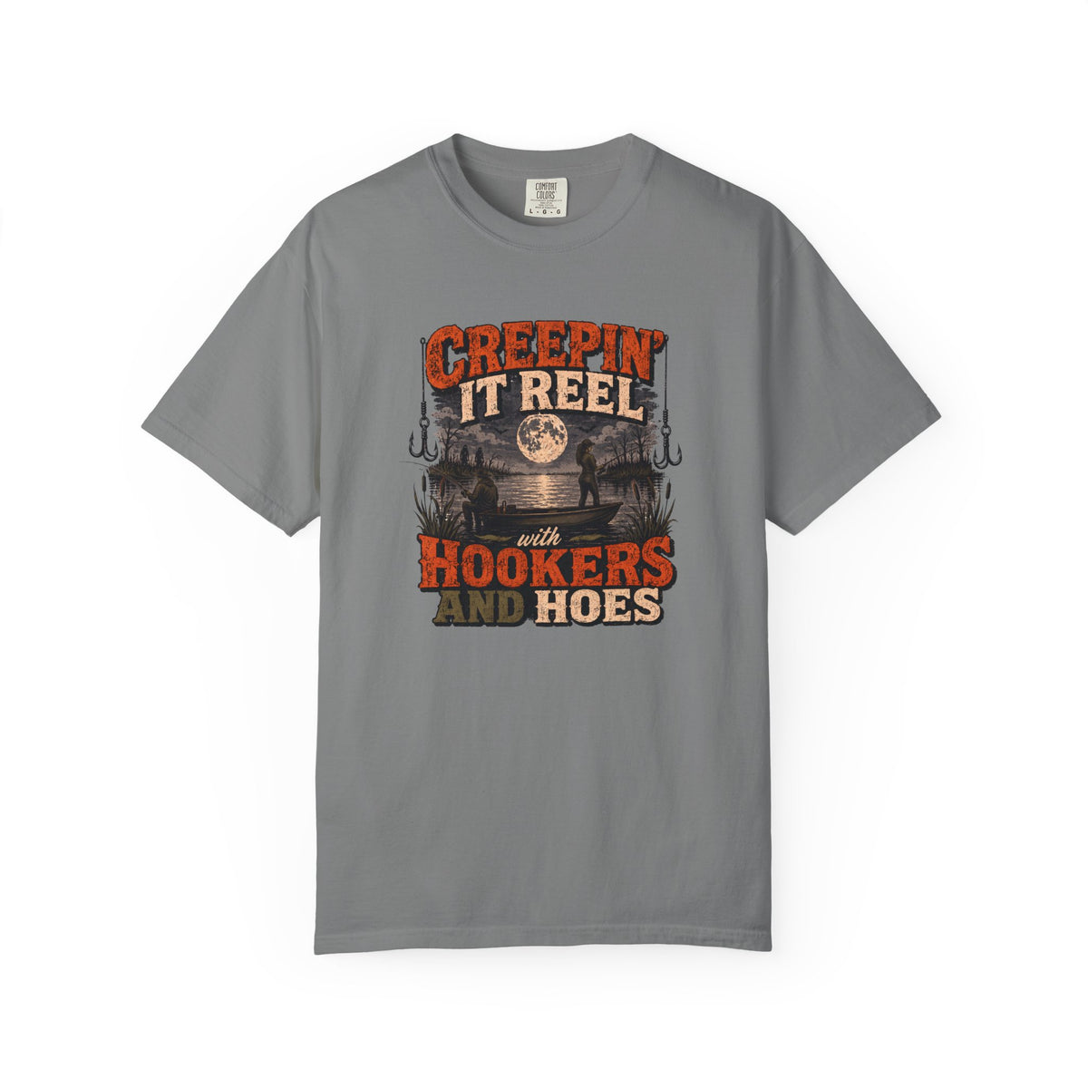 Creepin' It Reel Hookers and Hoes Fishing Tee