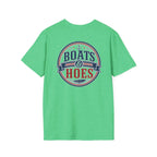 Boats and Hoes Badge Full Color Front & Back Tee – Hoes Clothes
