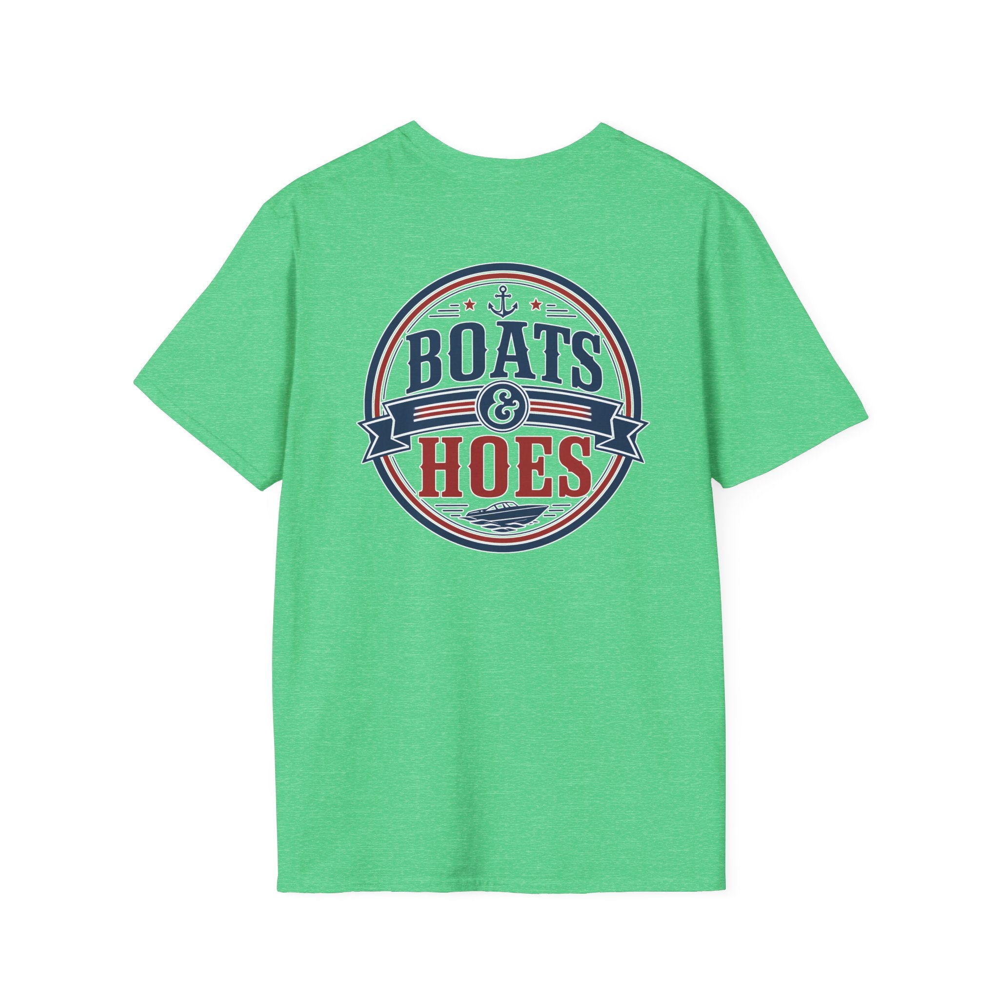 Boats and Hoes Badge Full Color Front & Back Tee – Hoes Clothes