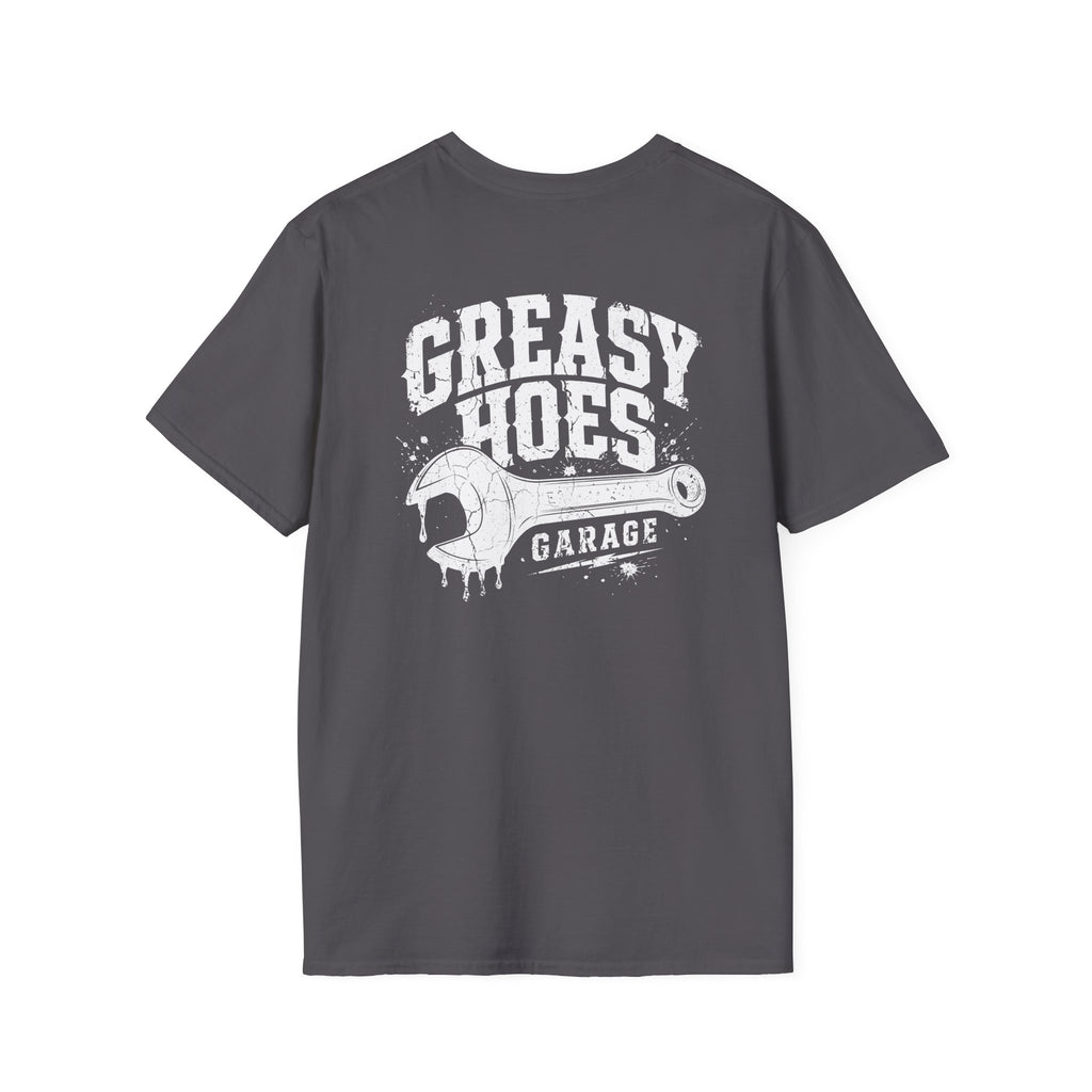 Greasy Hoes Garage Front & Back Tee – Hoes Clothes