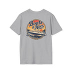 Boats and Hoes Sunset Speedboat Left Chest Full Back Print Tee – Hoes Clothes