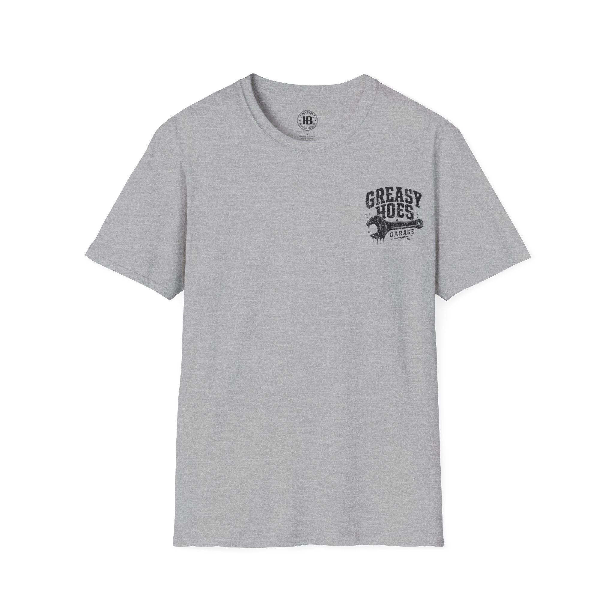 Greasy Hoes Garage Front & Back Tee – Hoes Clothes