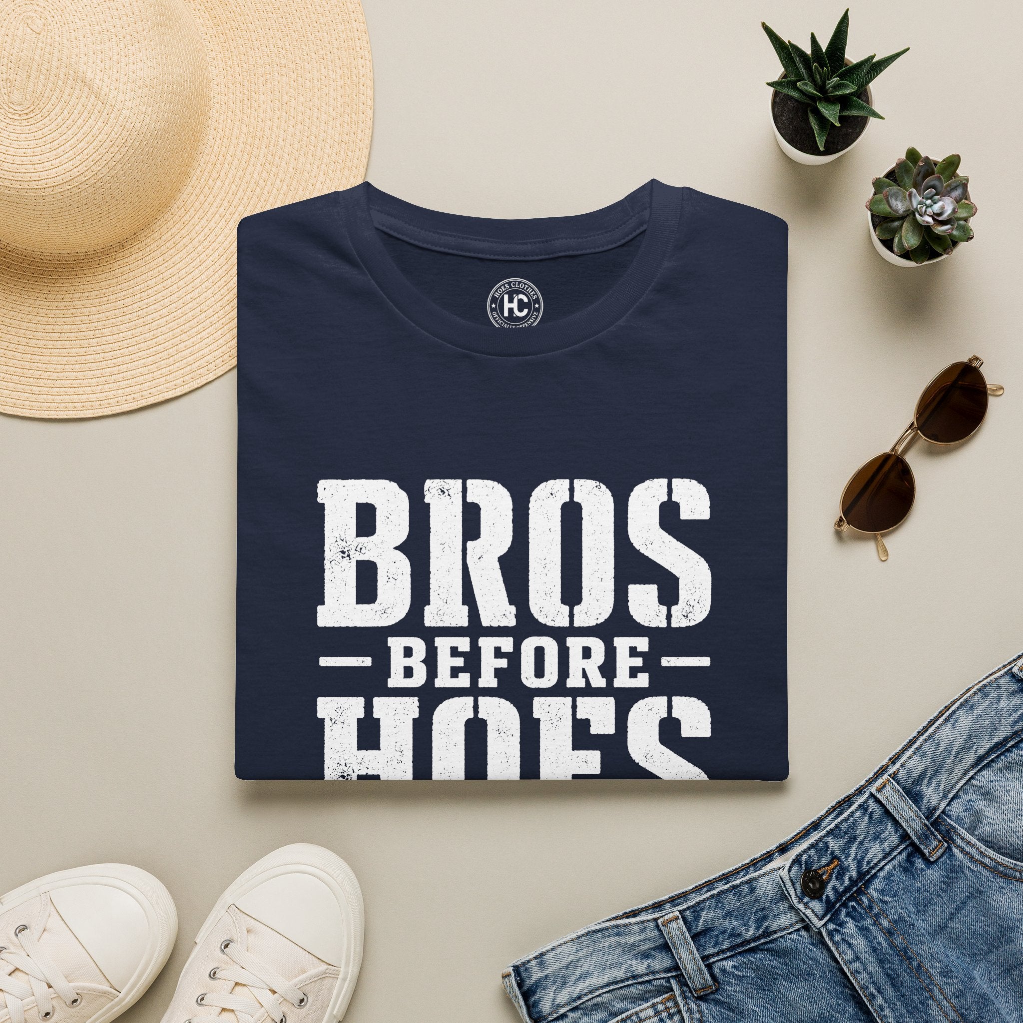 Bros Before Hoes Beer Large Front Print Tee – Hoes Clothes