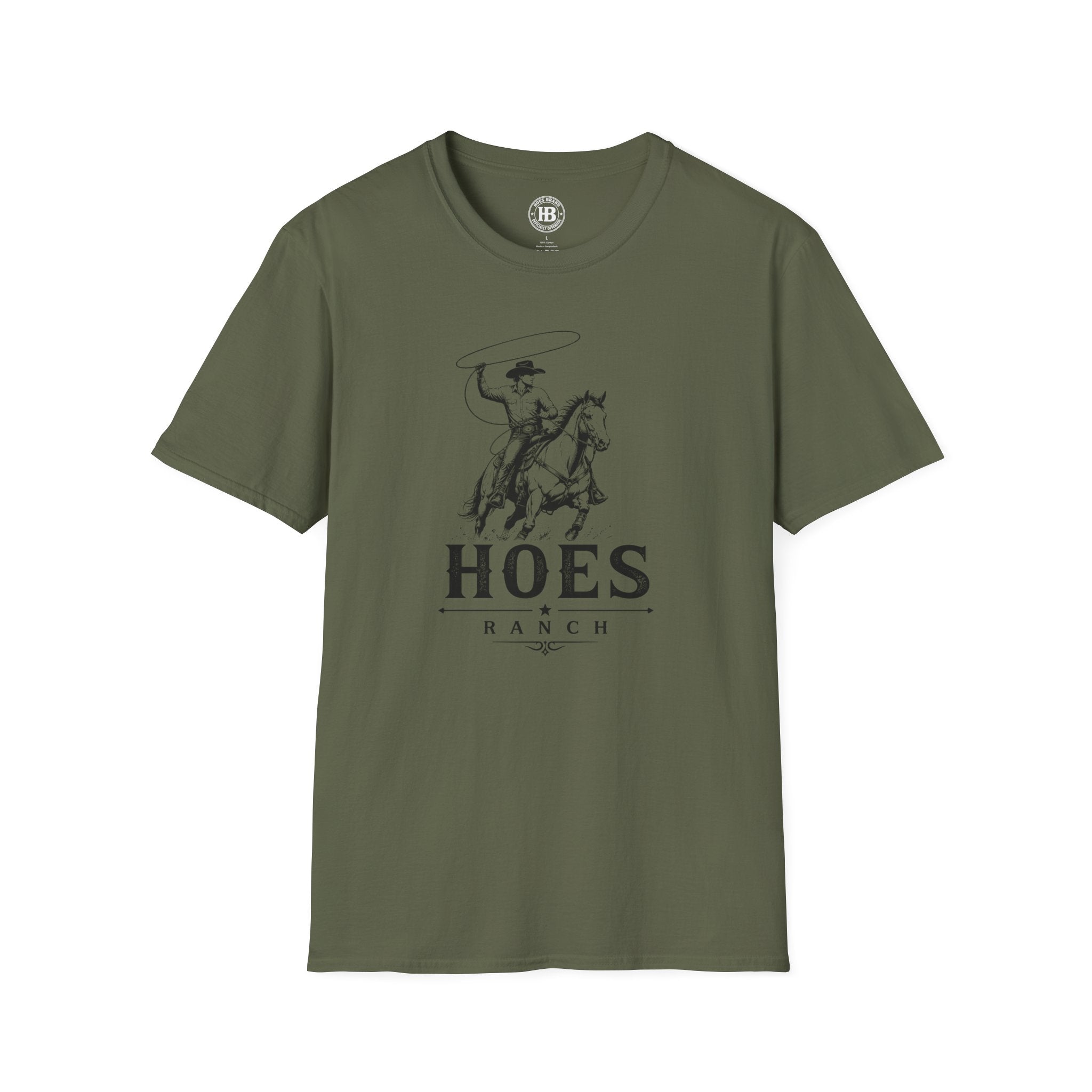 Hoes Ranch Front Only Tee – He Rides – Hoes Clothes