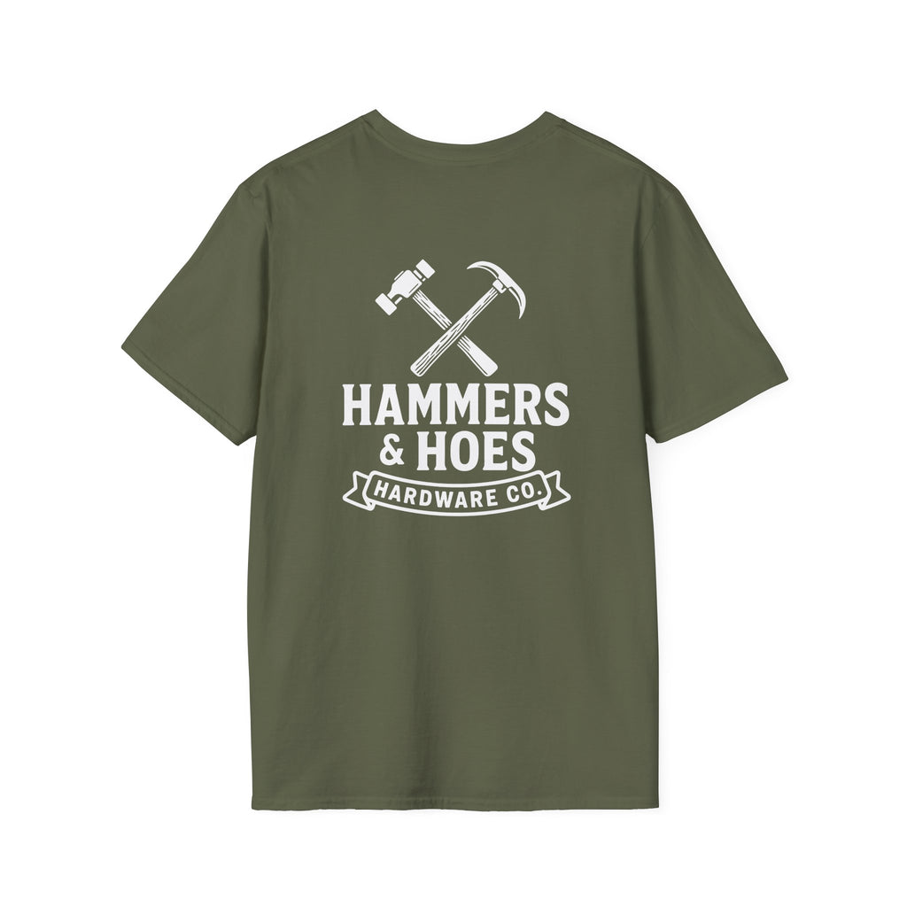 Hammers & Hoes Hardware Co. Front & Back Tee – Hoes Clothes