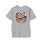Boats and Hoes Sunset Cruising Left Chest Full Back Print Tee – Hoes Clothes
