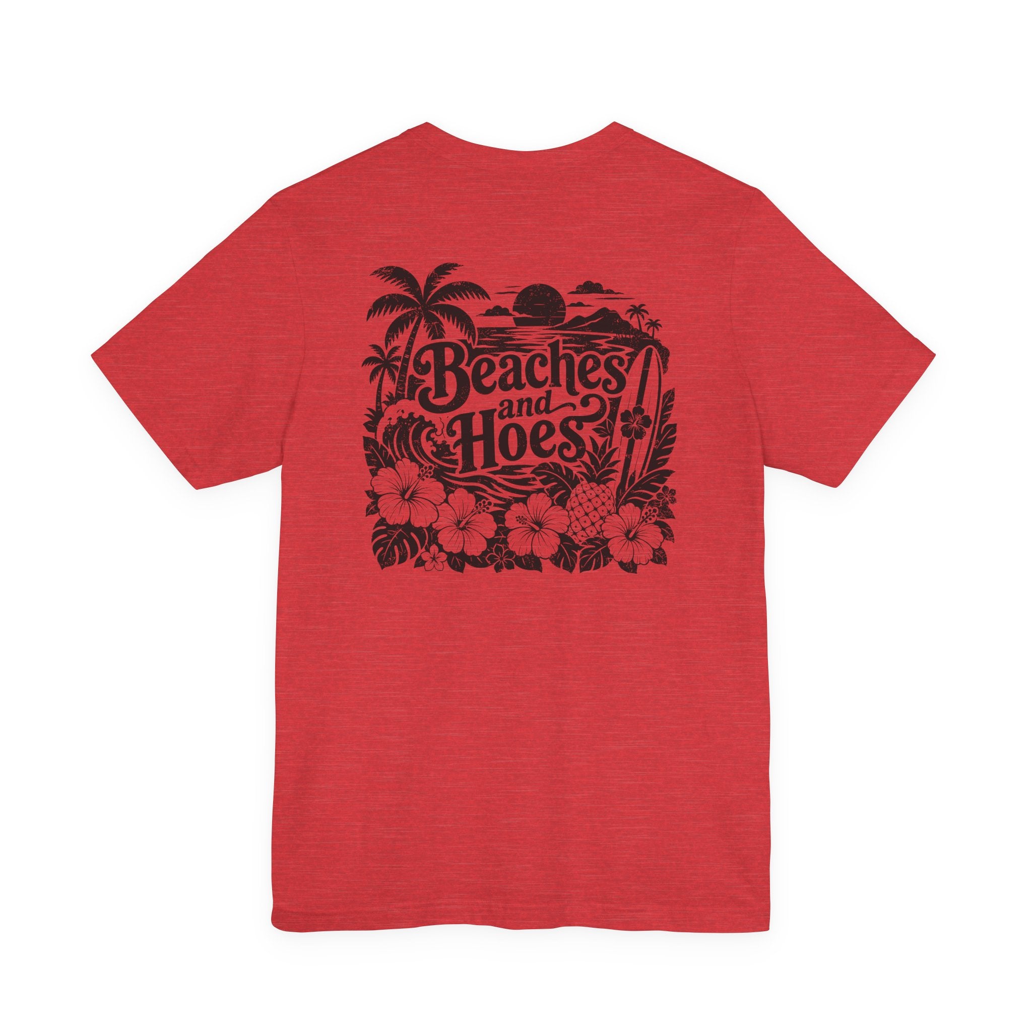 Beaches and Hoes B&W Left Chest Full Back Print Tee – Hoes Clothes