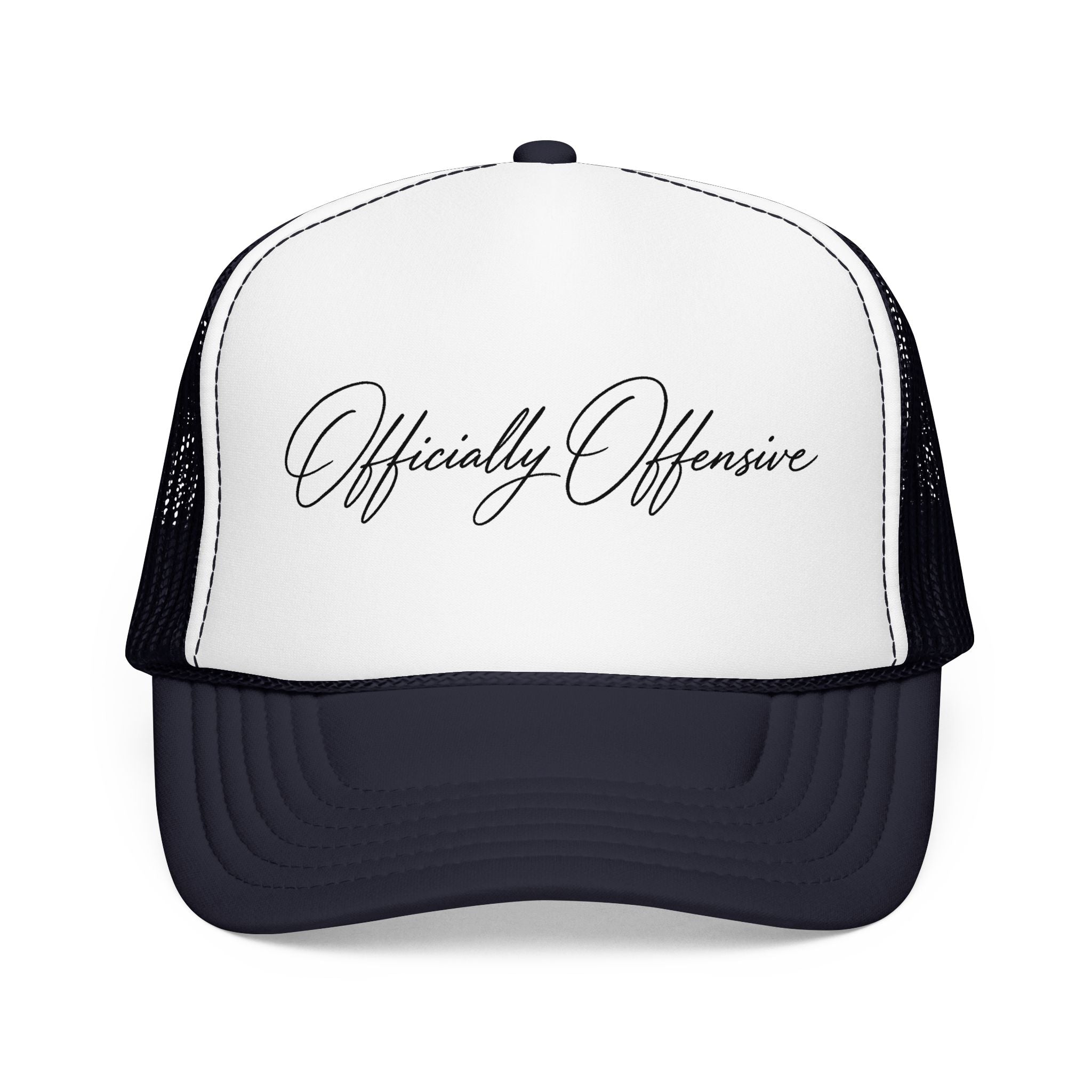 Officially Offensive Script Trucker Hat – Hoes Clothes