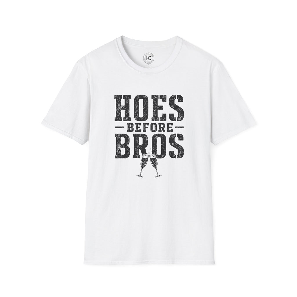 Hoes Before Bros Champagne Large Front Print Tee – Hoes Clothes
