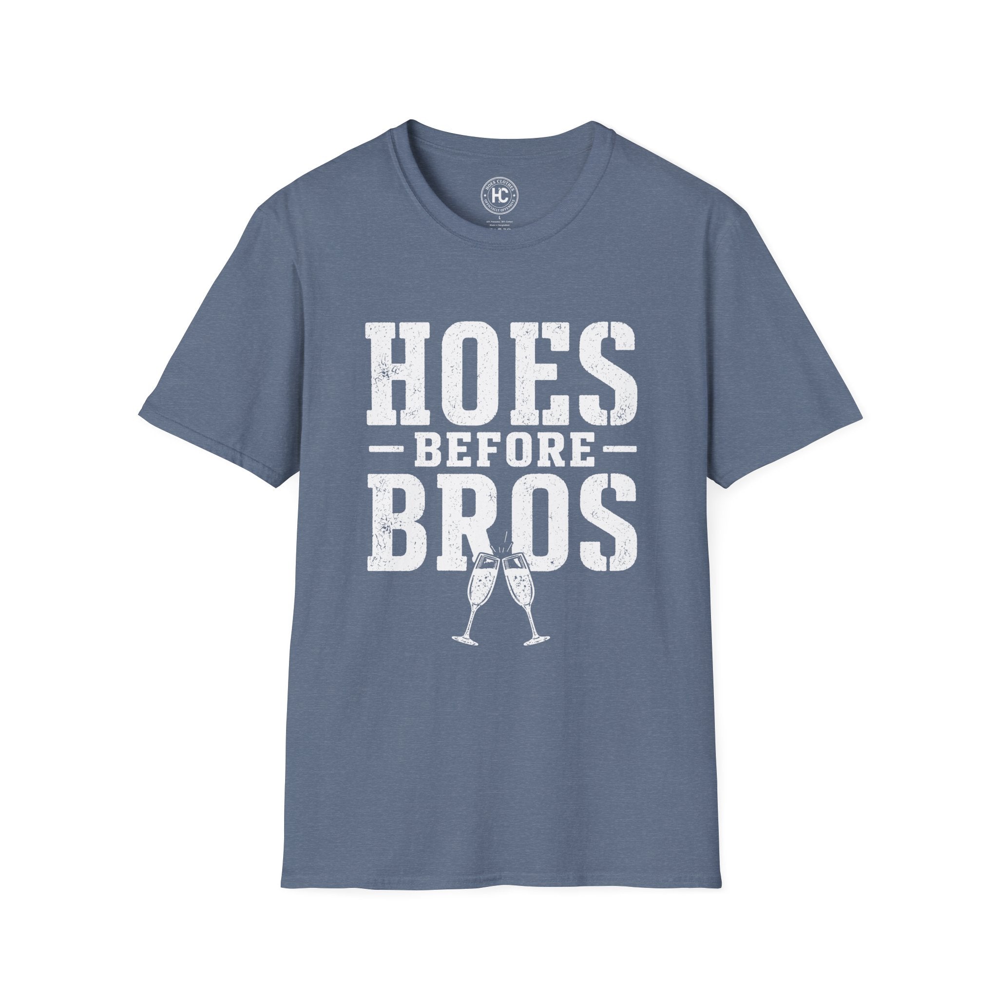 Hoes Before Bros Champagne Large Front Print Tee – Hoes Clothes