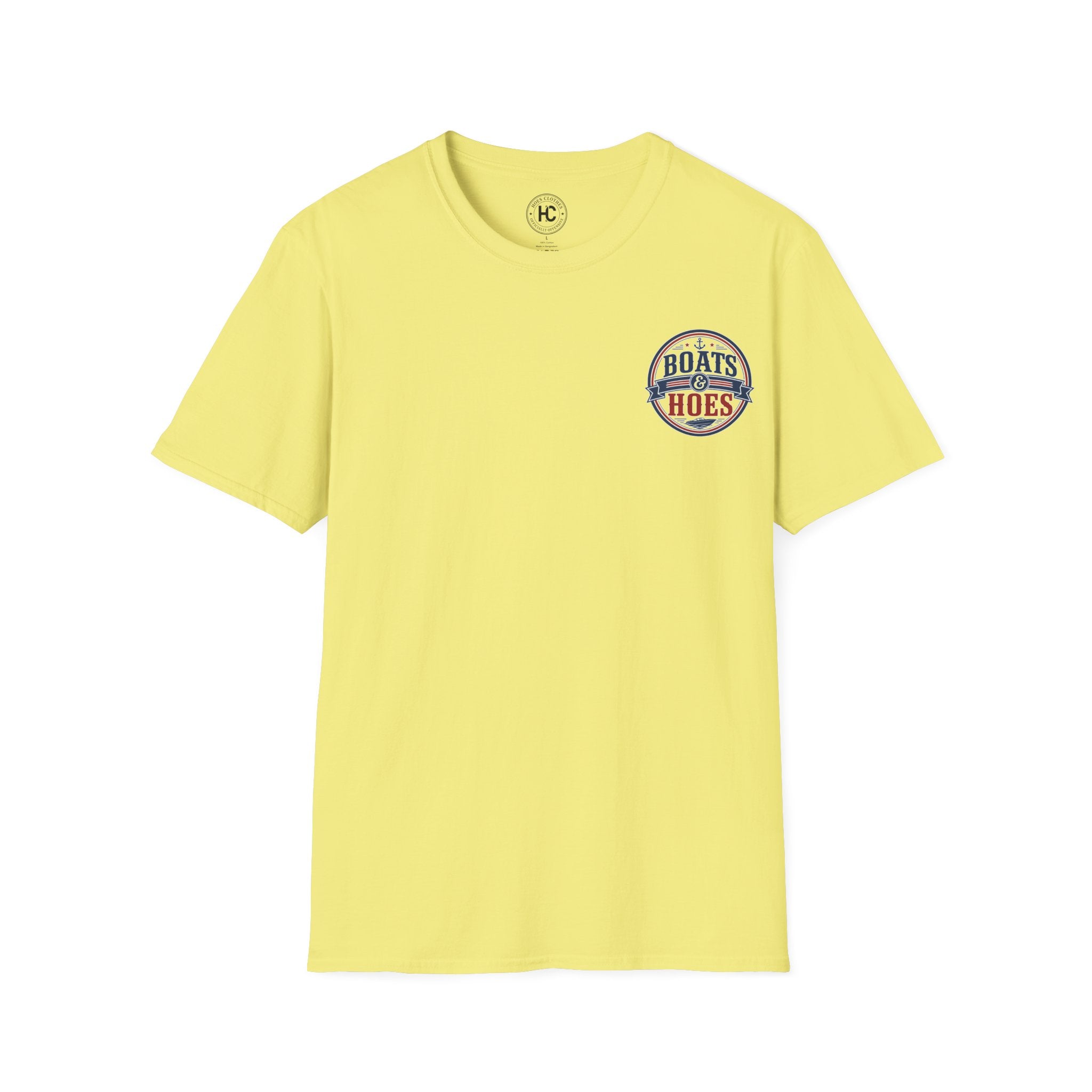 Boats and Hoes Badge Full Color Front & Back Tee – Hoes Clothes