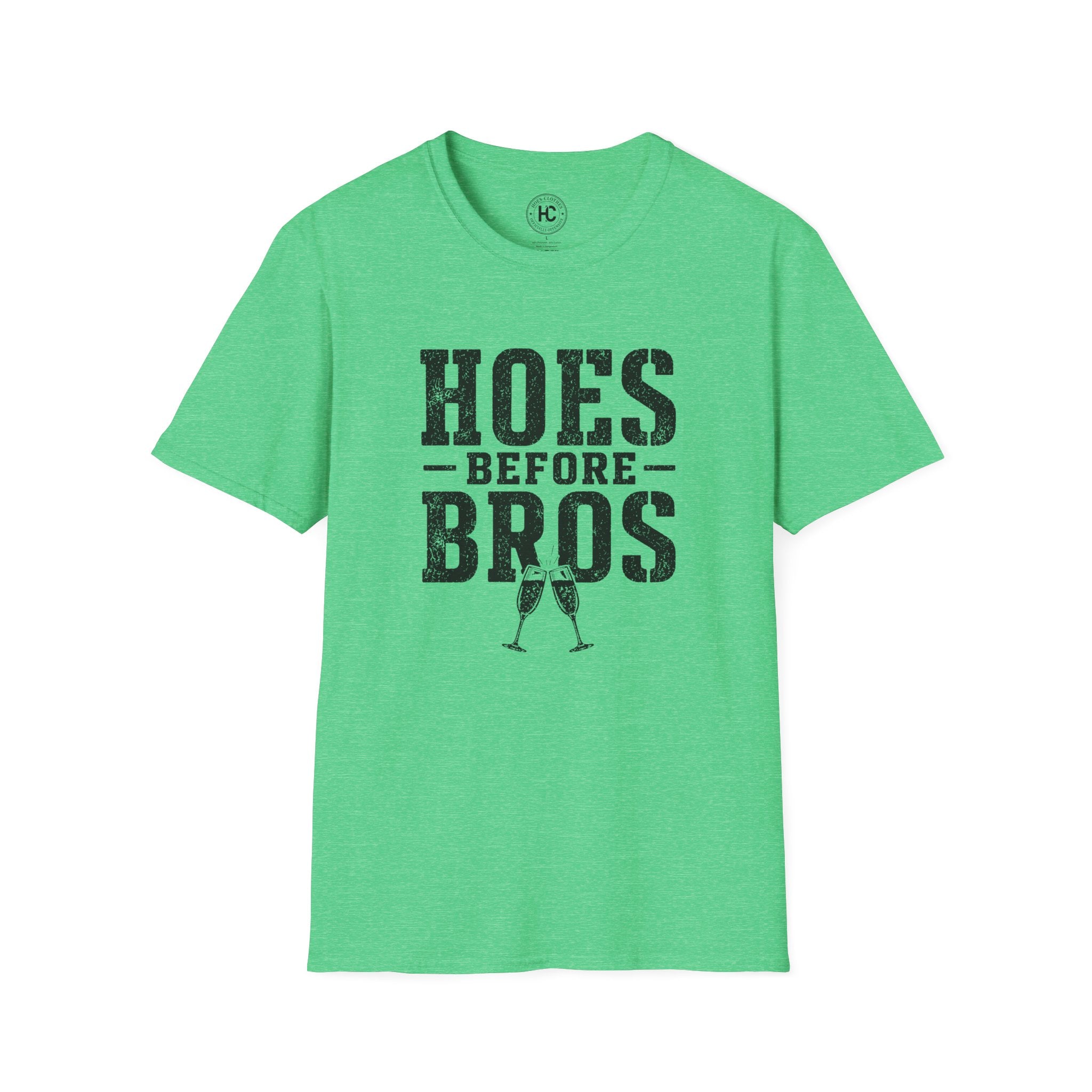 Hoes Before Bros Champagne Large Front Print Tee – Hoes Clothes
