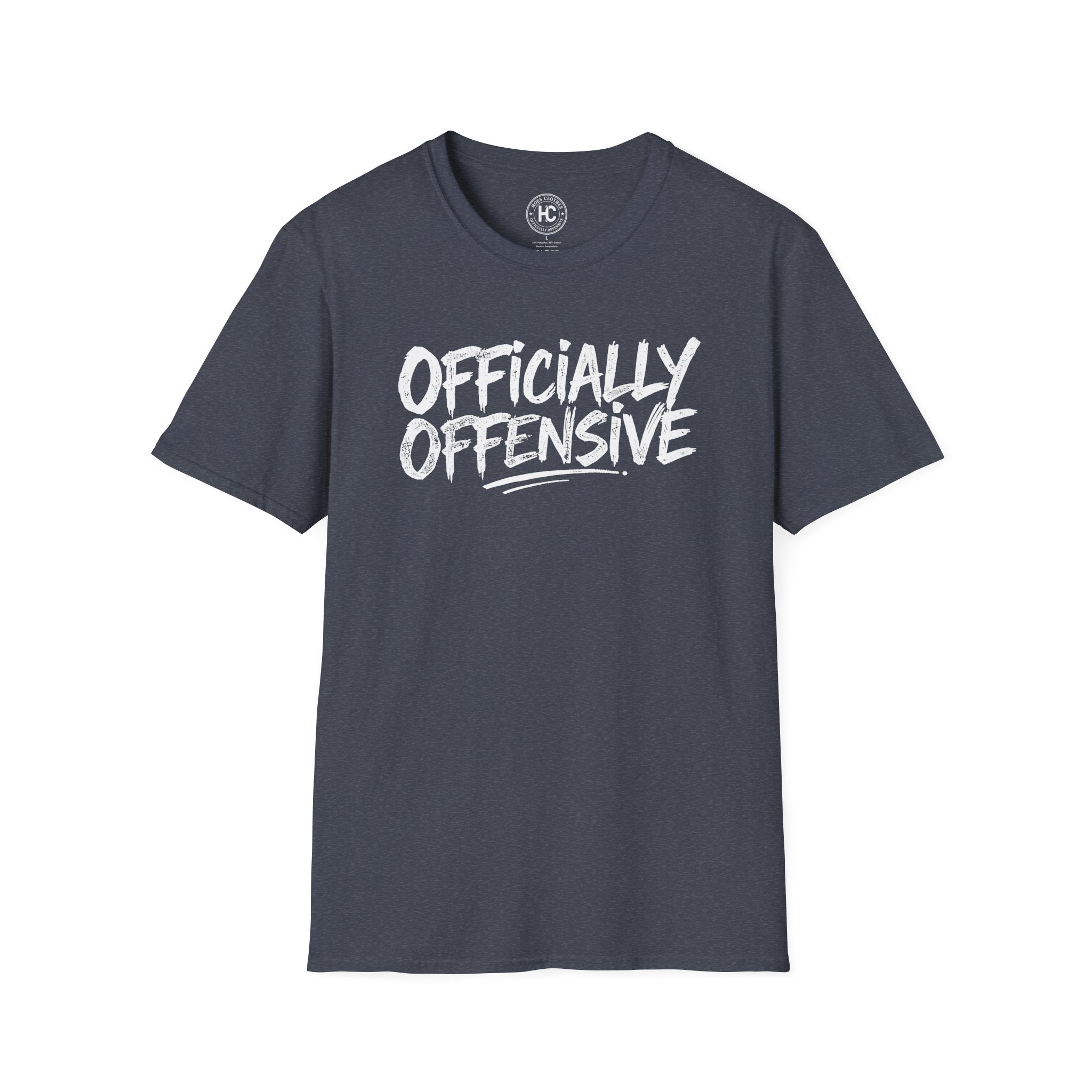 Officially Offensive Distressed Brush Large Front Print Tee – Hoes Clothes