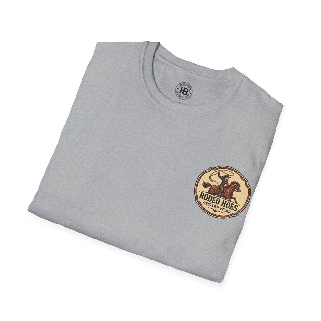 Rodeo Hoes Western Wear Front & Back Tee – Full Color – She Rides – Hoes Clothes