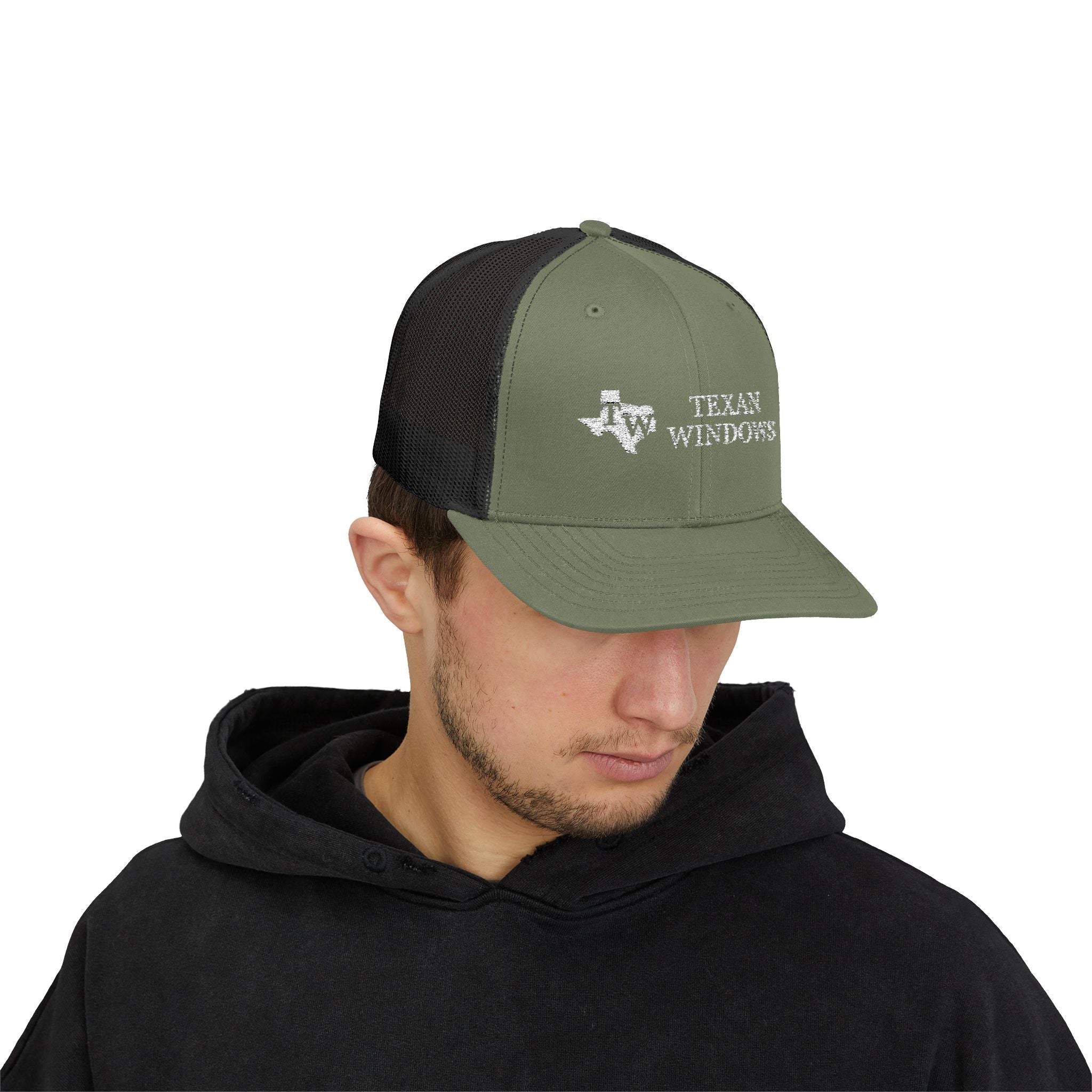 TW Logo Trucker Hat - Adjustable Snapback Mesh Cap