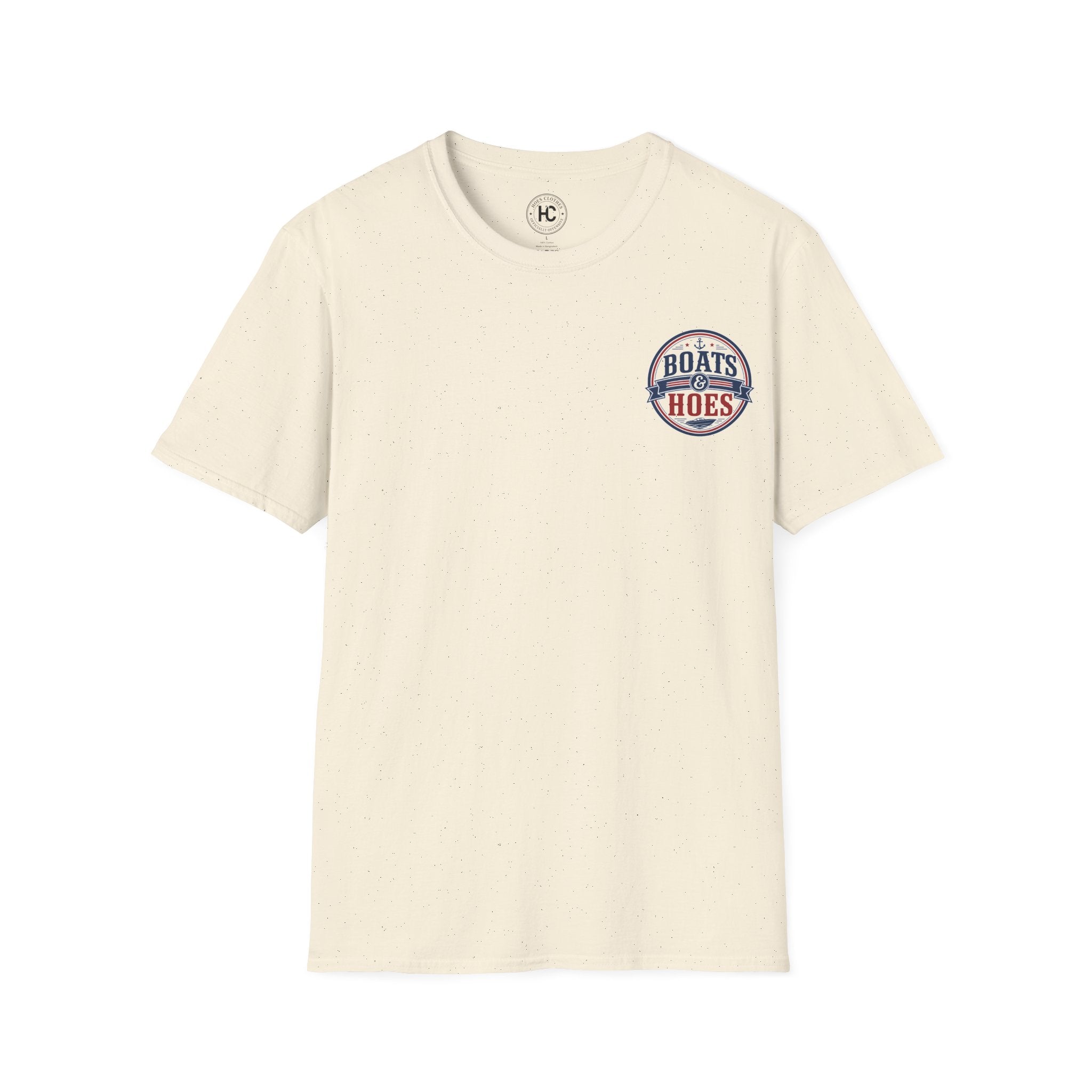 Boats and Hoes Badge Full Color Front & Back Tee – Hoes Clothes