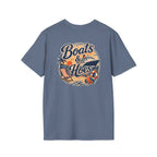 Boats and Hoes Sunset Cruising Left Chest Full Back Print Tee – Hoes Clothes