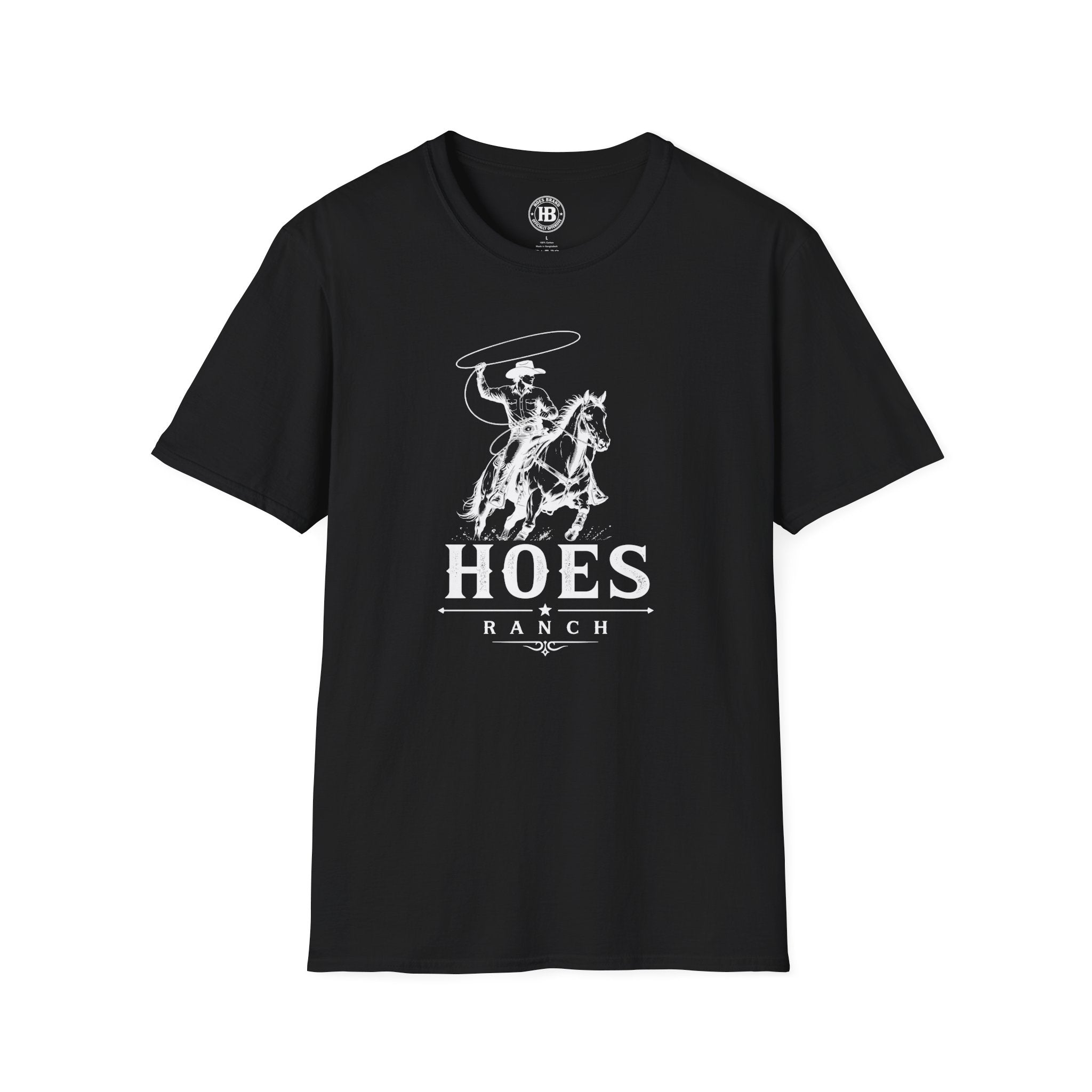 Hoes Ranch Front Only Tee – He Rides – Hoes Clothes