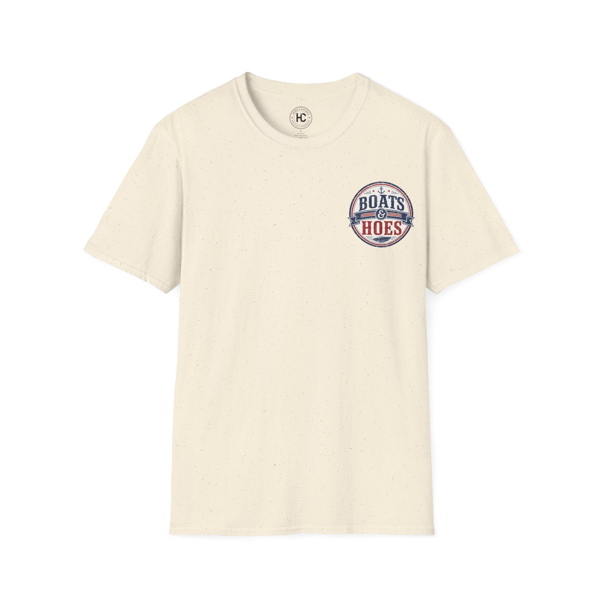 Boats and Hoes Badge Full Color Front & Back Tee – Hoes Clothes