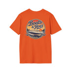 Boats and Hoes Sunset Speedboat Left Chest Full Back Print Tee – Hoes Clothes