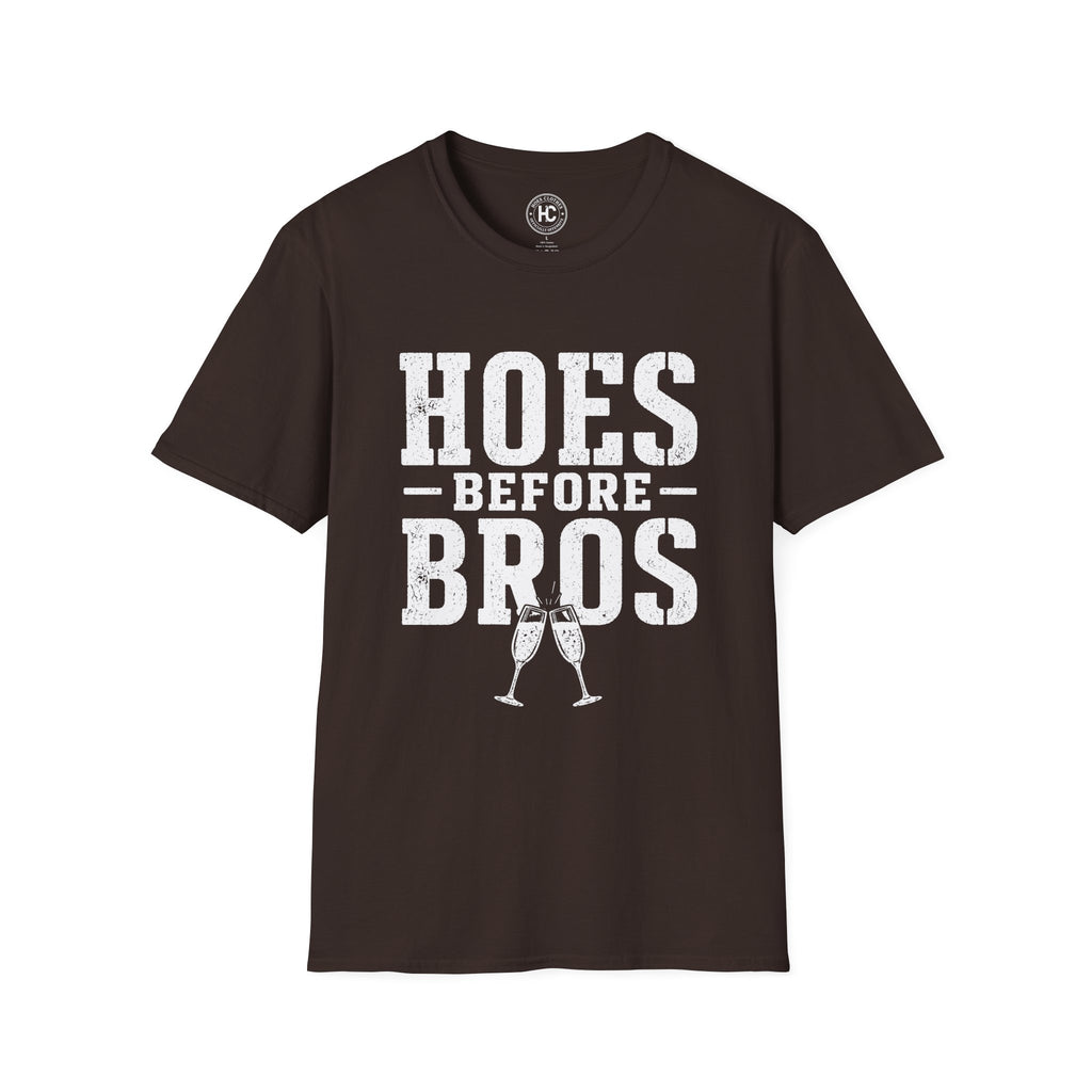 Hoes Before Bros Champagne Large Front Print Tee – Hoes Clothes