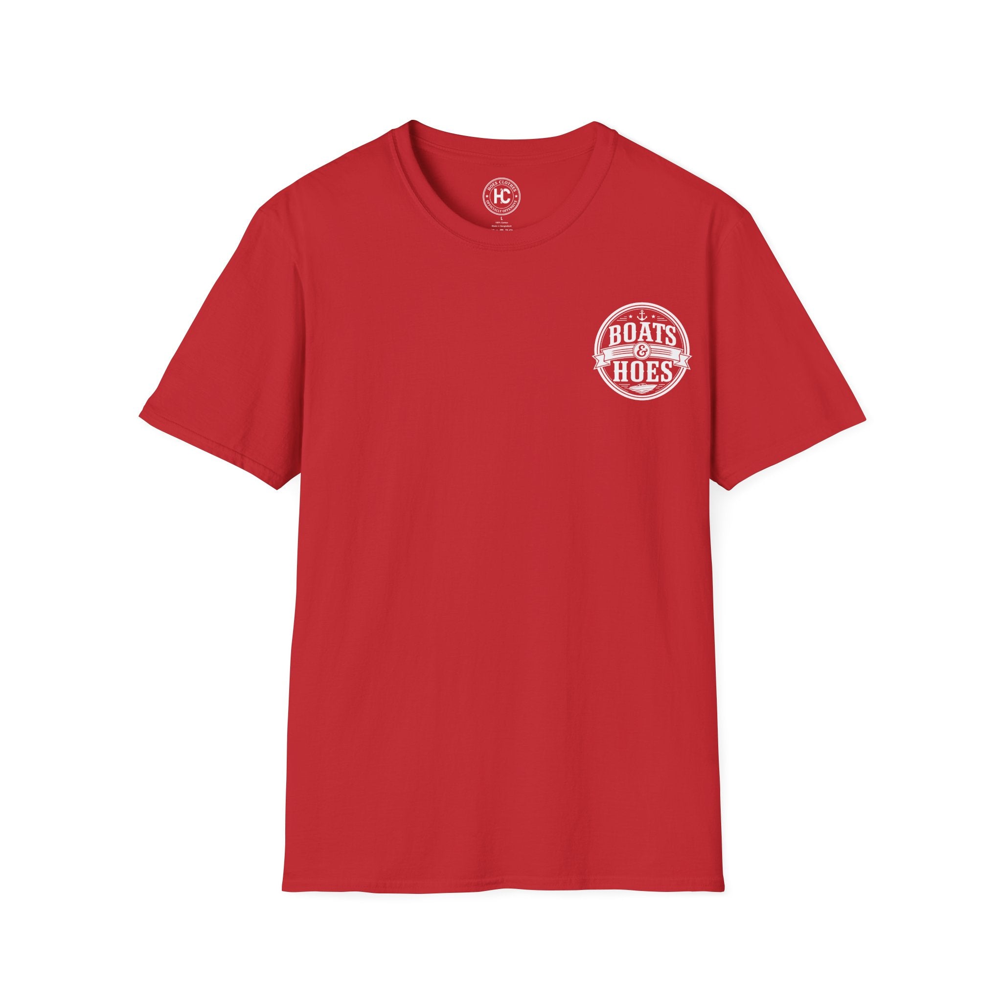 Boats and Hoes Badge Front & Back Print Tee – Hoes Clothes