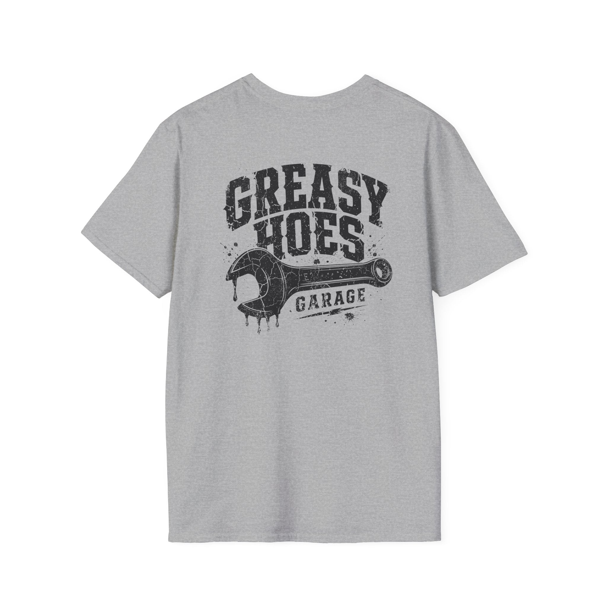 Greasy Hoes Garage Front & Back Tee – Hoes Clothes