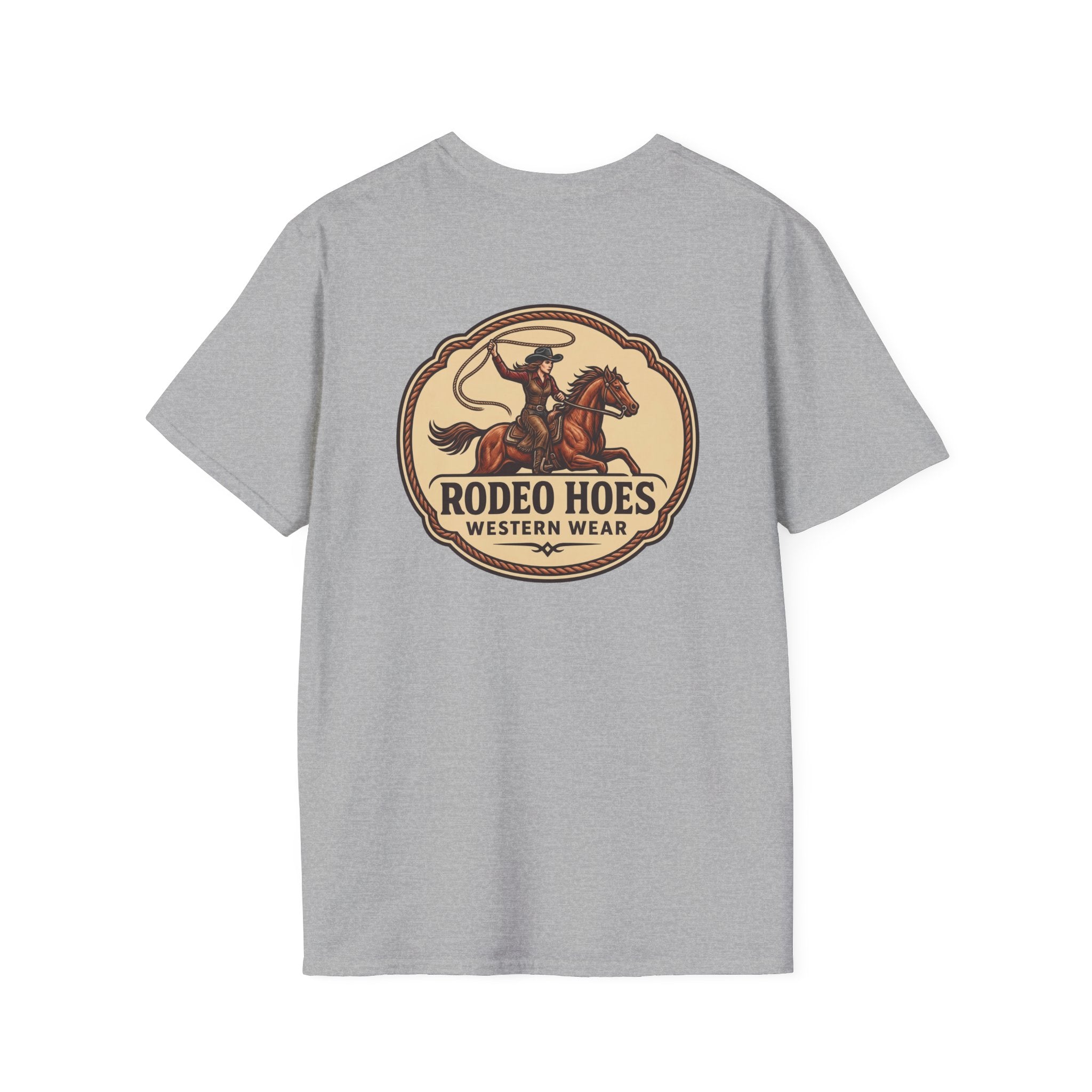Rodeo Hoes Western Wear Front & Back Tee – Full Color – She Rides – Hoes Clothes