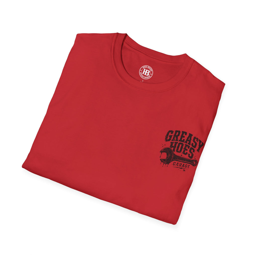 Greasy Hoes Garage Front & Back Tee – Hoes Clothes