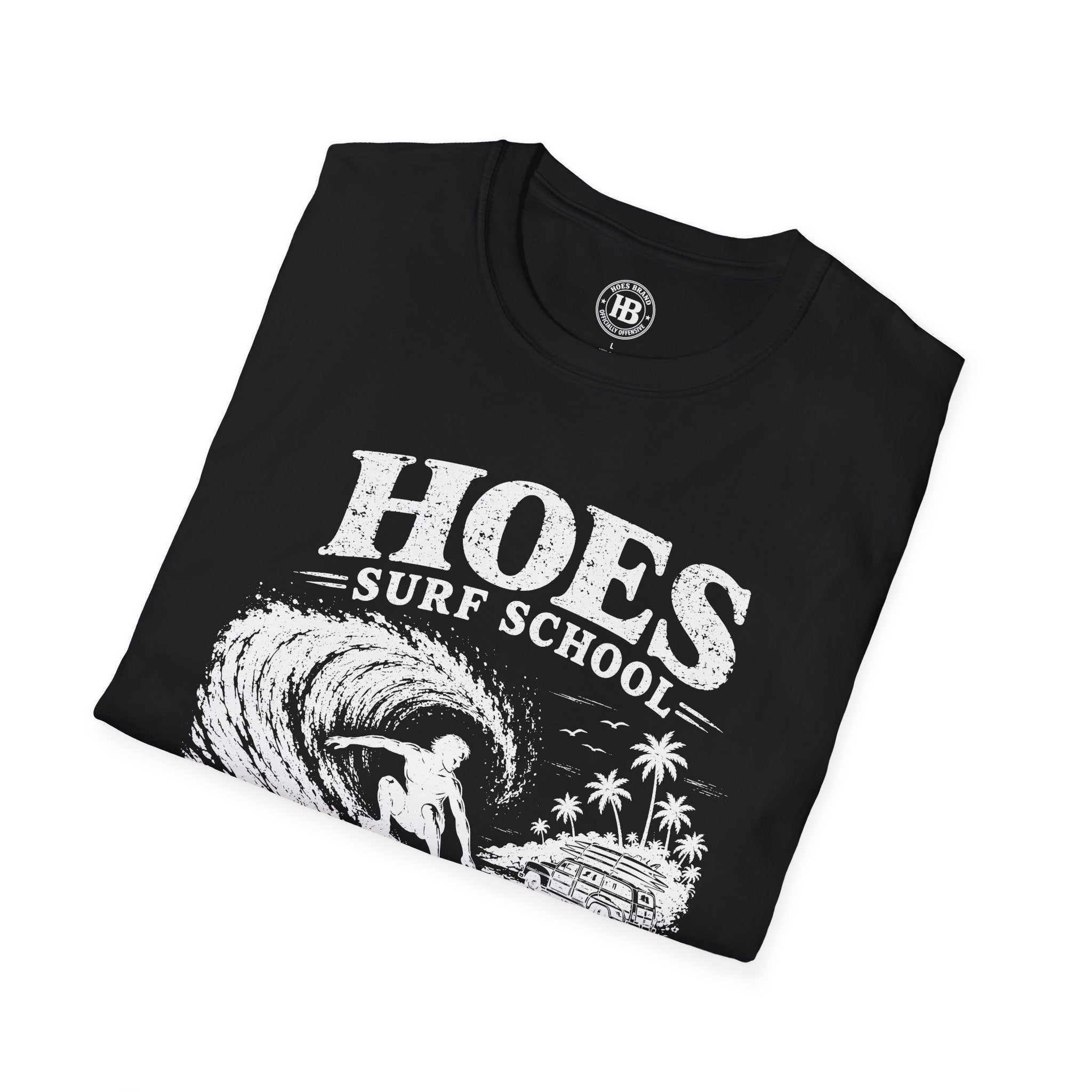 Hoes Surf School Tee – He Rides – Hoes Clothes