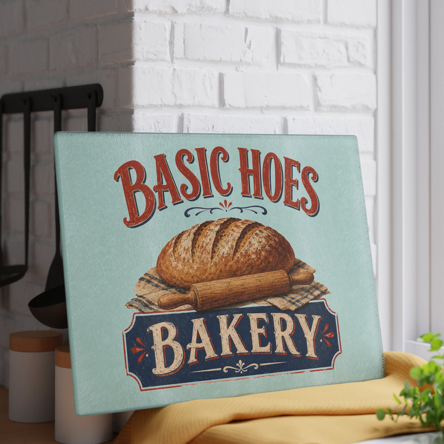 Basic Hoes Bakery Glass Cutting Board