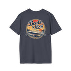 Boats and Hoes Sunset Speedboat Left Chest Full Back Print Tee – Hoes Clothes